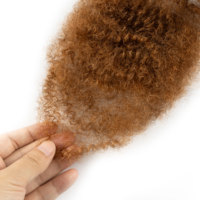 30g 30 #   Cheveux humains afro crépus en vrac pour tressage, extensions de cheveux naturels texturés réguliers