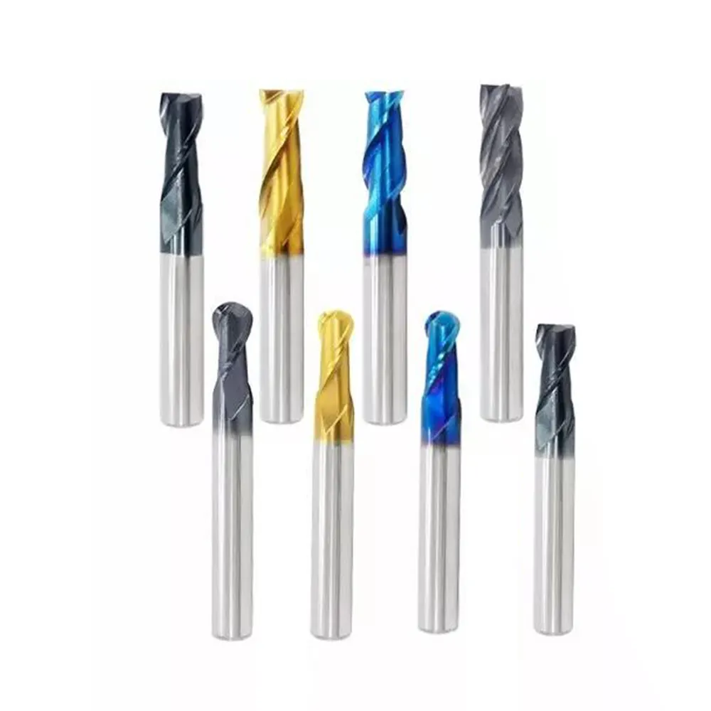 SANT Carbide Cutter Tool End Mill Down Cut Wood Router Bits Taper Ball Nose Endmill