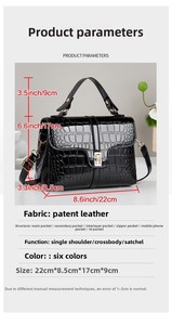 Borsa a <span class=keywords><strong>Tracolla</strong></span> <span class=keywords><strong>Mini</strong></span> in Pelle PU Personalizzata per Donna, Impermeabile, Monocolore, Stile Vintage, Autunno 2025 - Product Image 6