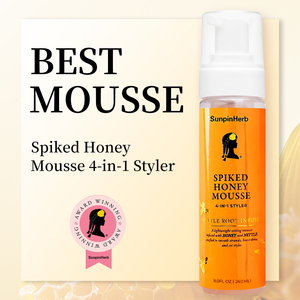 Mousse Coiffante au Miel Naturel Fixation Forte Légère 4-en-1 pour Cheveux Bouclés Anti-Frisottis et Brillance - Product Image 5