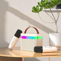 Enceinte karaoké sans fil K13 avec microphone, lumières LED RGB, charge sans fil pour téléphone portable, système portable pour fêtes en extérieur