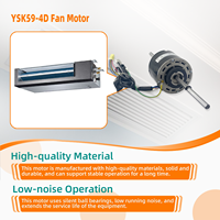 Motor de Ventilador Interior de CA de Doble Eje Eléctrico de Metal YSK59-4D, CA 220-240 V, 50/60 Hz, 46 W, 1170/1190 RPM