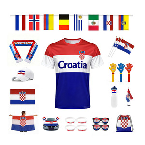 T-shirt de <span class=keywords><strong>football</strong></span> personnalisé à manches courtes par sublimation pour l'équipe <span class=keywords><strong>croate</strong></span> – Coton/Polyester commémoratif pour les fans lors des événements sportifs - Product Image 4