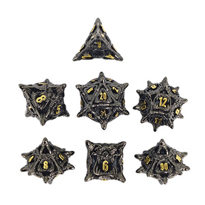 Gran oferta 2025, juego de dados <span class=keywords><strong>DND</strong></span> de Metal poliédrico personalizado de 7 piezas, venta al por mayor de fabricantes para juegos de rol <span class=keywords><strong>DND</strong></span> - Product Image 5