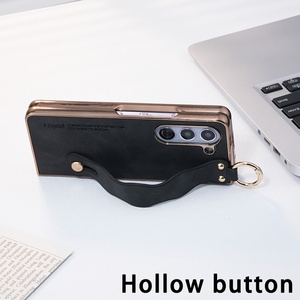 Fashion PU Leather Phone Case for Samsung Fold 8 3 4 5 6 7 W26 With Wristband Stand Front Screen <b>Protector</b> Shockproof Back <b>Cover</b> - Product Image 4