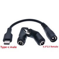 Adaptateur secteur DC, prise femelle 5521 mm vers USB-C mâle pour câble de charge de téléphone et tablette, vente en gros