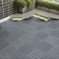 Dalles de terrasse en WPC composite 300x300mm, modernes, antidérapantes, imperméables, à emboîtement, effet bois, pour véranda, patio et toiture extérieure