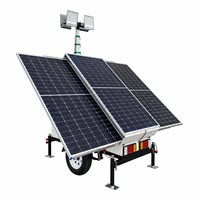 Solarbetriebener Lichtturm mit 12V Gel-Batterie und MPPT Smart Control für Notfallrettung, Katastrophenhilfe, netzunabhängige und abgelegene Arbeitsplätze