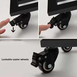 Support carré <span class=keywords><strong>en</strong></span> métal pour pots de fleurs avec roues intérieur/extérieur Poussoir à main ou plateau roulant pour la plantation de fleurs - Product Image 4