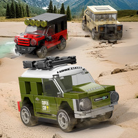 NUOVO Set di Blocchi da Costruzione in Plastica ABS con Auto da Corsa a Quattro Griglie, Giocattolo Unisex per Bambini