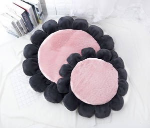 Tapis doux et moelleux en velours de lapin, très populaire, pour animaux de compagnie, coussin pour chat et chien, tapis rond en forme de fleur - Product Image 5