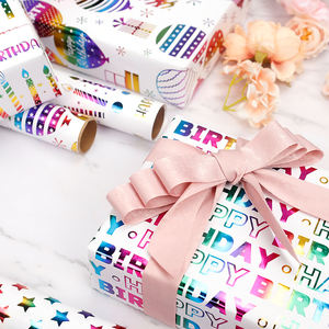 2025 New Design Birthday Gift <b>Wrapping</b> <b>Paper</b> 43*300 cm Design <b>Wrapping</b> <b>Paper</b> for Kids Gift Wraps 3 <b>Rolls</b> a Set - Product Image 3