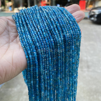 JD Perles carrées facettées en apatite naturelle de 2 mm, petites pierres précieuses en vrac pour accessoires de bijoux DIY