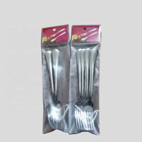 Ensemble de couverts professionnels en acier inoxydable gravés sur mesure, 6 pièces - Cuillères et fourchettes de table pour fête, ensemble de 6 pièces