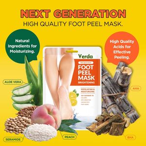 Masque de peau de <span class=keywords><strong>pied</strong></span> de citron de marque privée absorbant rapidement naturel élimine les odeurs masque de pieds doux exfoliant de bébé pour la peau sèche rugueuse - Product Image 3