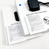 최신 Tws 헤드셋 및 T55 Pro Max 스포츠 시계 스마트 시계 T55 Pro Max Tws 헤드셋 Smartwatch T55 Pro Max 및 이어 버드