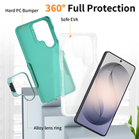 Étui de téléphone antichoc avec support d'appareil photo pour Samsung Galaxy S26 Ultra S25 Plus S24 S23 FE S22 Coque arrière rigide PC+TPU