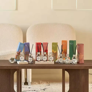 Aikun Minimalist Colorful Custom Assorted <b>Scents</b> Glass 50ml 100ml Reed Diffuser Fragrance Gift Set For Boutique Retail Display - Product Image 1