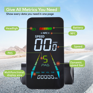 F4 [Haytrix] Pantalla a Color para Bicicleta Eléctrica Fatbike, Pantalla Central Vertical con Función NFC, Carga Tipo C, Animación, Diseño Impermeable F4, Robusto - Product Image 3