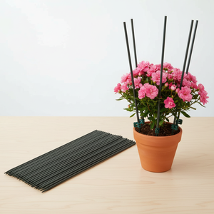 Bâtons de bambou de 60 cm pour le soutien des plantes, diamètre de 5 mm, teints en vert - Vente en gros pour les agriculteurs, bâtons pour fleurs - Product Image 6