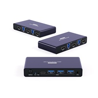 Commutateur KVM 2 ports HDMI, 4 ports USB 3.0, pour 1 moniteur et 2 ordinateurs, 4K 60Hz, Copie/Extension/Épissage, avec contrôleur à boutons