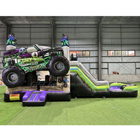 Château gonflable de location pour fêtes, château de saut gonflable avec souffleur, maison de rebond Monster Truck à vendre