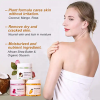 Marque privée OEM Vente en gros 100% beurre corporel naturel biologique, noix de coco, mangue, rose, non gras exfoliant