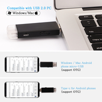 Grabadora de voz USB 3 en 1 Aomago UL200 con unidad flash y funcionalidad OTG Mini grabadora de memoria USB