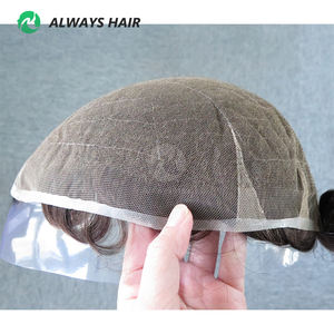 8X10 Donkerbruin Volledig Zwitsers Kant Menselijk Haar Heren Toupes Kant India Haareenheden Natuurlijk Systeem - Product Image 2