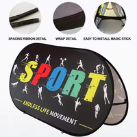 Matériaux personnalisés et épaissis de plusieurs tailles sont utilisés pour les bannières pop-up lors des réunions sportives