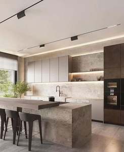 Armario de cocina modular de estilo americano de lujo personalizado de madera maciza - Product Image 5