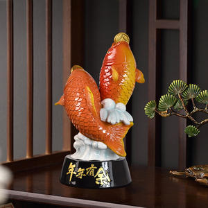 Guochao Creative KOI ดึงดูดความมั่งคั่งและผลประโยชน์ทุกปีเครื่องประดับเรซินตู้ไวน์บ้านระดับไฮเอนด์ของตกแต่งสำนักงาน - Product Image 4