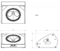 Haut-parleur coaxial passif étanche AG LE200 400W/1600W de crête, 8 ohms, réponse en fréquence 68Hz-18kHz, appairage stéréo pour sonorisation