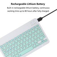 Clavier portable sans fil ABS Slim 78 touches OEM suédois/turc pour tablette et ordinateur de bureau iPad