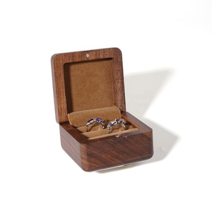 Boîte à bijoux en bois avec miroir et insert en velours, organiseur de bijoux, rangement pour boucles d'oreilles, bagues, bracelets, colliers pour femmes et filles - Product Image 4
