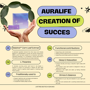 Auralife Calm Formula Complément alimentaire naturel à base de plantes pour adultes Détente et confort nocturne - Product Image 3