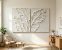 Peinture en relief minimaliste neutre de montagne texturée en 3D peinte à la main, décoration intérieure Wabi-Sabi nature côtière