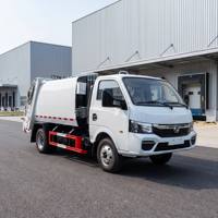Camión de Basura Dongfeng 4x2 de 5 CBM con Cargador Trasero, Compactador Hidráulico de Residuos Sólidos Municipales, en Venta