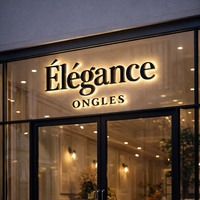 Vente directe d'usine, enseigne LED personnalisée avec logo, enseigne LED extérieure, enseigne LED sur mesure, logo mural pour la réception de l'entreprise