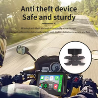 Écran Tactile Moto Carplay 7 Pouces Étanche, Affichage GPS Navigation Sans Fil Carplay Android Auto avec Double BT