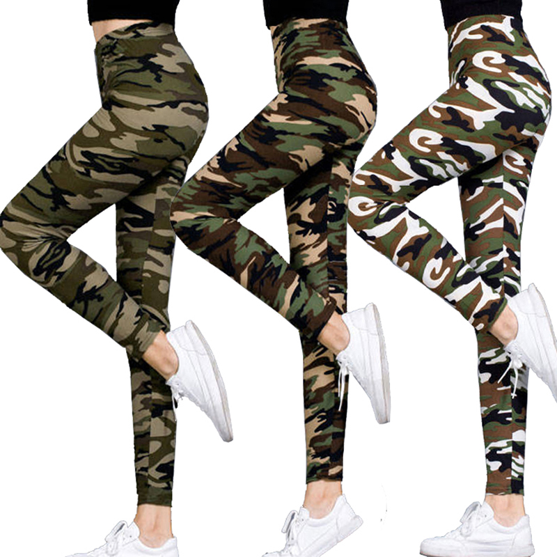 2021 Camouflage Womens For Leggings Graffiti Style Slim Stretch Trouser Army Green Leggings Deportes Pants Women Apparel