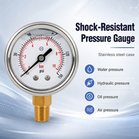 Reliable Price Multiple Specifications Pressure Indicator Air Pressure Meter 50mm Small Liquid Filled Pressure Gauge