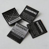 Accessoires vestimentaires, étiquettes de lavage et étiquettes de col personnalisées avec le nom de la marque, 100% polyester, tissées à la machine