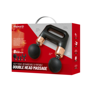 Masajeador Muscular Portátil <span class=keywords><strong>de</strong></span> Doble Cabezal Kingworth Eléctrico Tipo-C, <span class=keywords><strong>Pistola</strong></span> <span class=keywords><strong>de</strong></span> Masaje <span class=keywords><strong>de</strong></span> Doble Cabezal para Masaje Muscular - Product Image 2