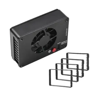 Ventilateur de refroidissement pour caméra FS-04B Système de refroidissement externe avec 2 vitesses de ventilateur 4 pièces Plaques d'adaptation de montage pour Sony A7M4/ZVE1/A6700
