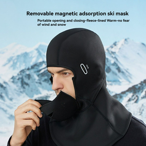 Pasamontañas PAIDES para Hombre, Negro, Cortavientos, Cálido, Ajustable, con Cubierta Facial, Capucha Térmica de Forro Polar, Gorro de Invierno - Product Image 3