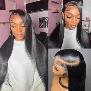 200% Human Hair Lace Frontal Glueless <strong>Wigs</strong> for Black Women,Wholesale Brazilian Virgin Hair <strong>HD</strong> Transparent Lace Front <strong>Wig</strong> <strong>Vendor</strong> - Product Image 2