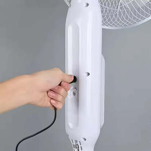 Ventilador Solar de 5 Aspas, Recargable con Panel Solar de 4000mAh, Blanco, de Pie, para Escritorio o Pared, Enchufe Americano, 9V - Product Image 4