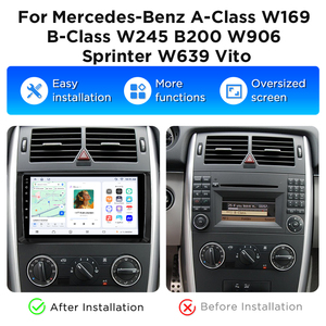 วิทยุติดรถยนต์ Junsun Carplay Android Auto สำหรับรถยนต์ Mercedes Benz W169 W245 B200 W906 Sprinter W639 Vito เครื่องเล่น DVD ขนาด 9 นิ้ว - Product Image 2