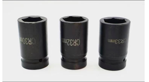 Douille à chocs profondes 6 points 3/8'' x 13 mm, entraînement carré métrique 30 mm, en acier CR-MO de qualité industrielle, douille à chocs inversée pour godet hydraulique - Product Image 3
